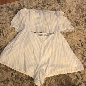 Tobi striped cut out romper